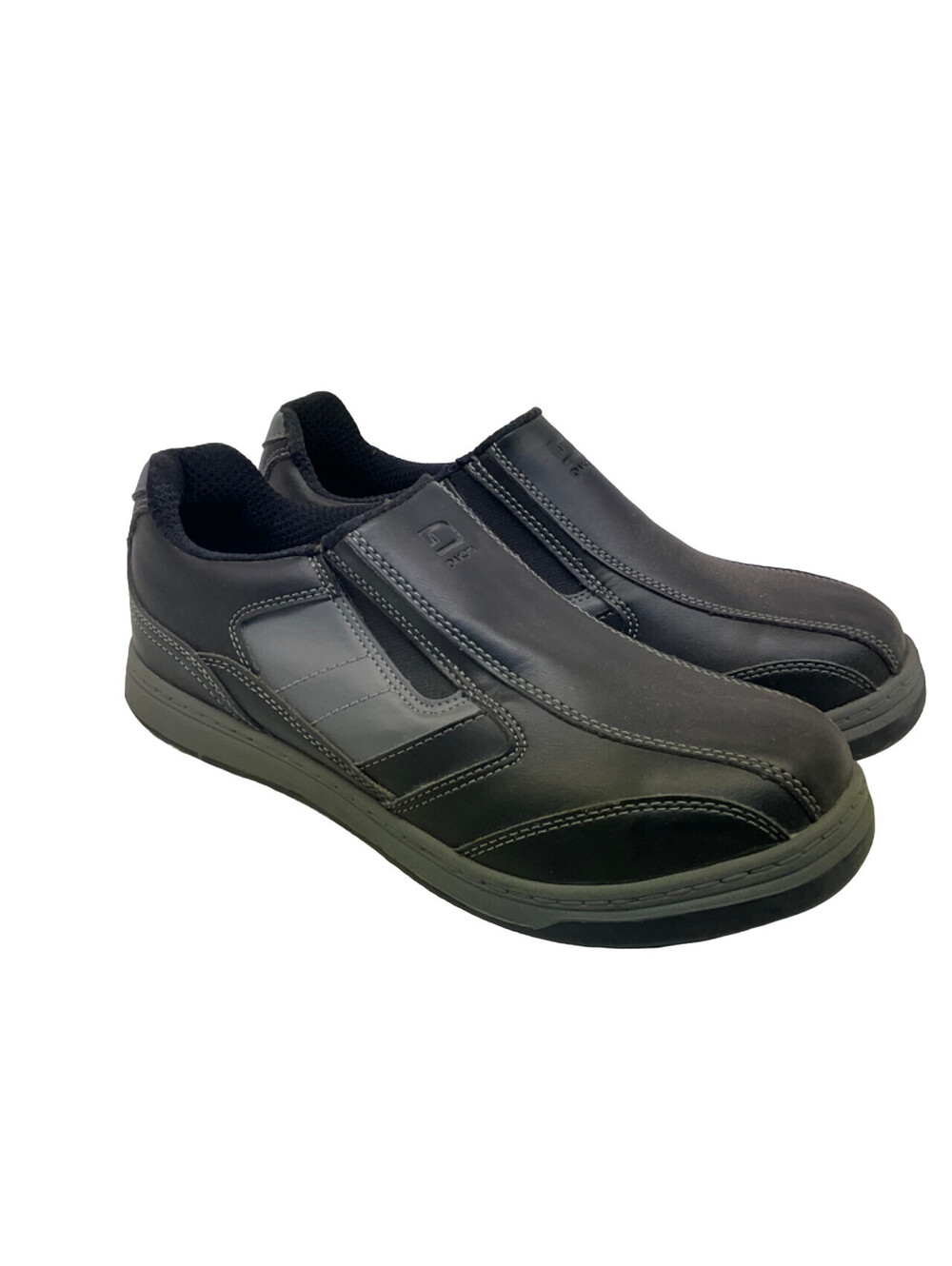 DAKOTA Men's Street Sport Steel Toe Steel Plate Slip-On Shoes Black/Gray 8M